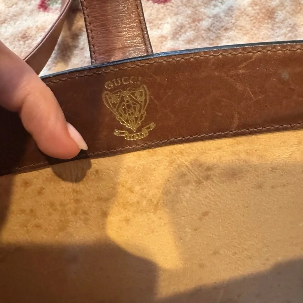 Vintage Gucci Brown Leather Shoulder Bag - Picture 6 of 12